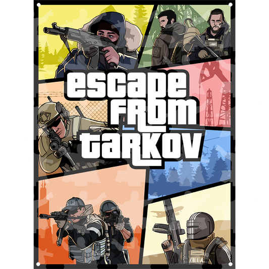 Escape From Tarkov Grand Theft Auto Art Style EFT GTA Portrait Poster