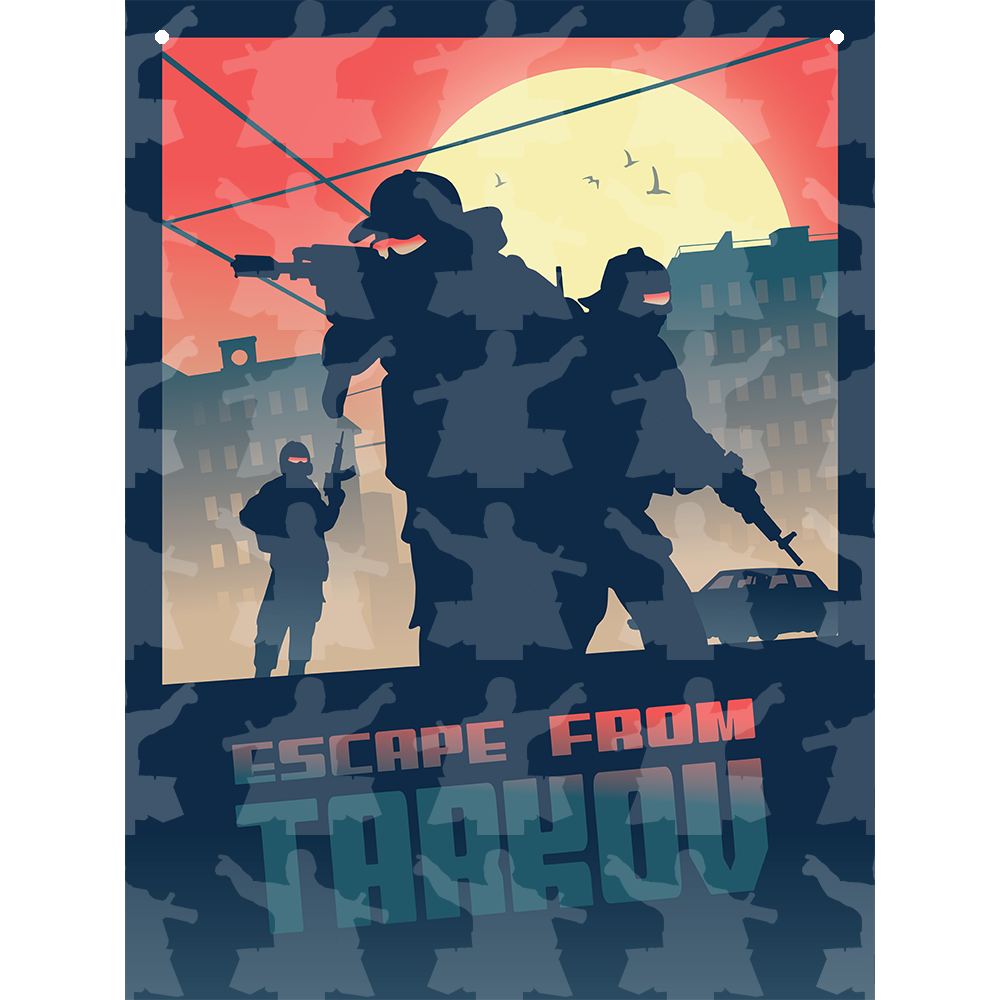 Escape From Tarkov Simplistic Hardcore Gaming Poster Matte Vertical Poster